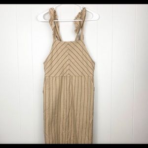 Orange Creek | Brown Ruffle Sleeve Jumper Dress